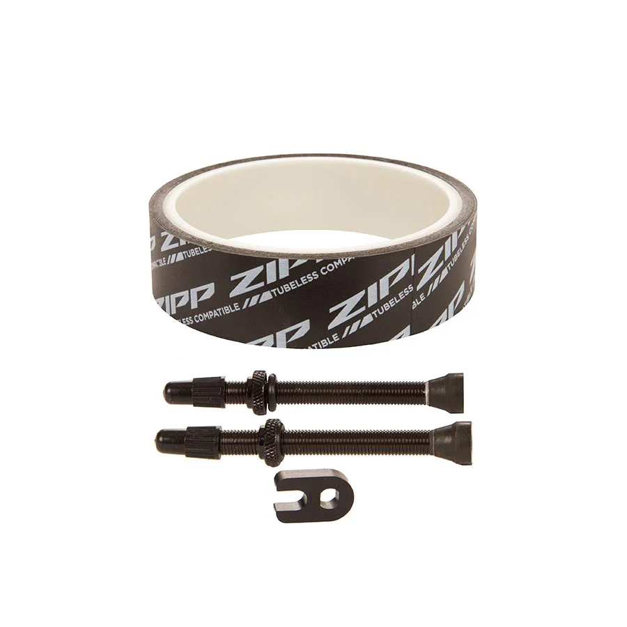 Zipp Speed Weaponry Zipp Tubeless Kit Includes 26mm Tape 2 Universal 66mm Valves 1 Valve Core Wrench Fits 303. 303s