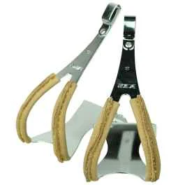*MKS* leather toe clip (silver)