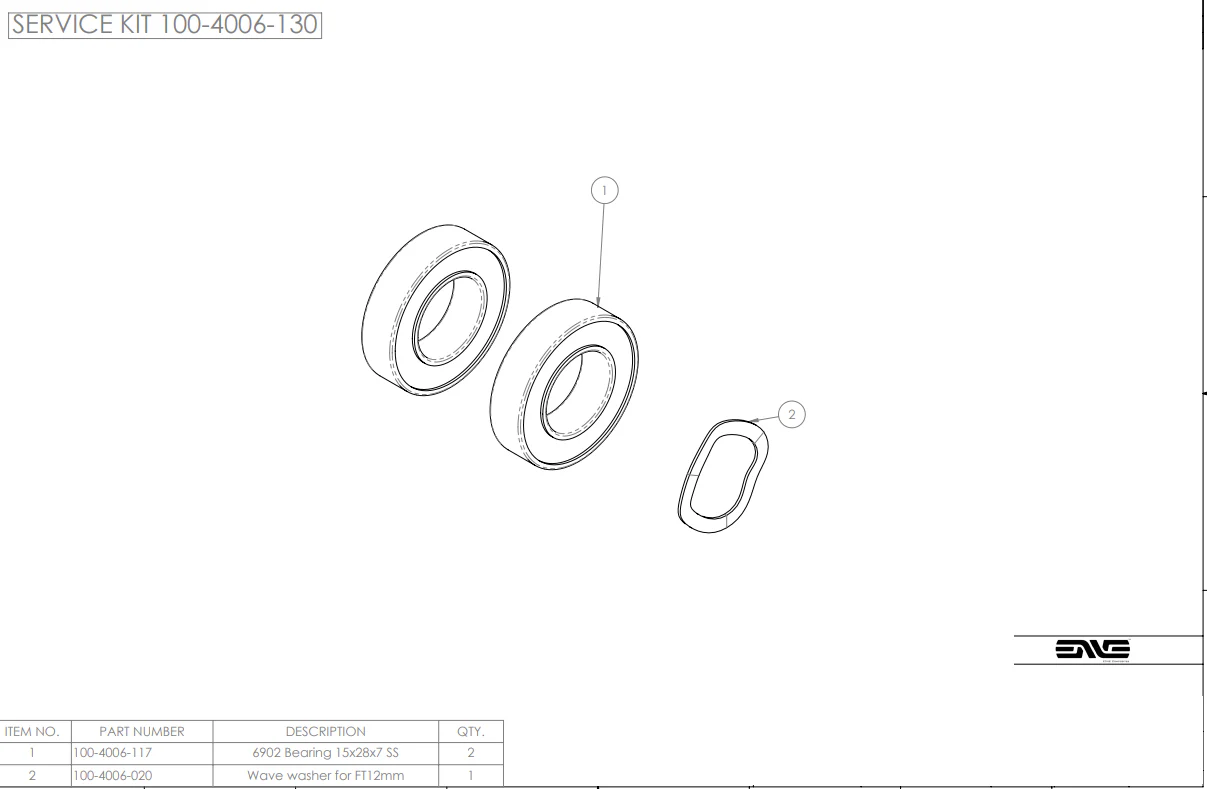 Innerdrive Hubshell Bearing Kit