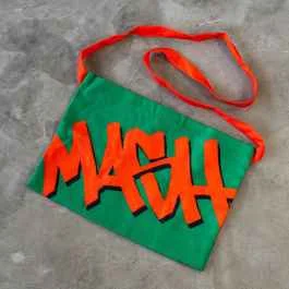 *MASH* musette bag (green/orange)