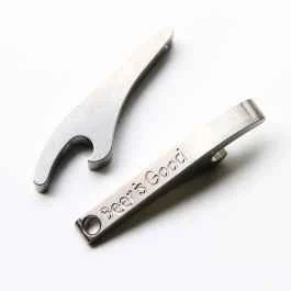 *PARAGON MACHINE WORKS* titanium keychain bottle opener (beer is good)