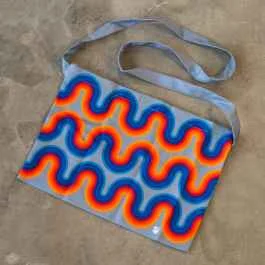 *MASH* musette bag (waves)