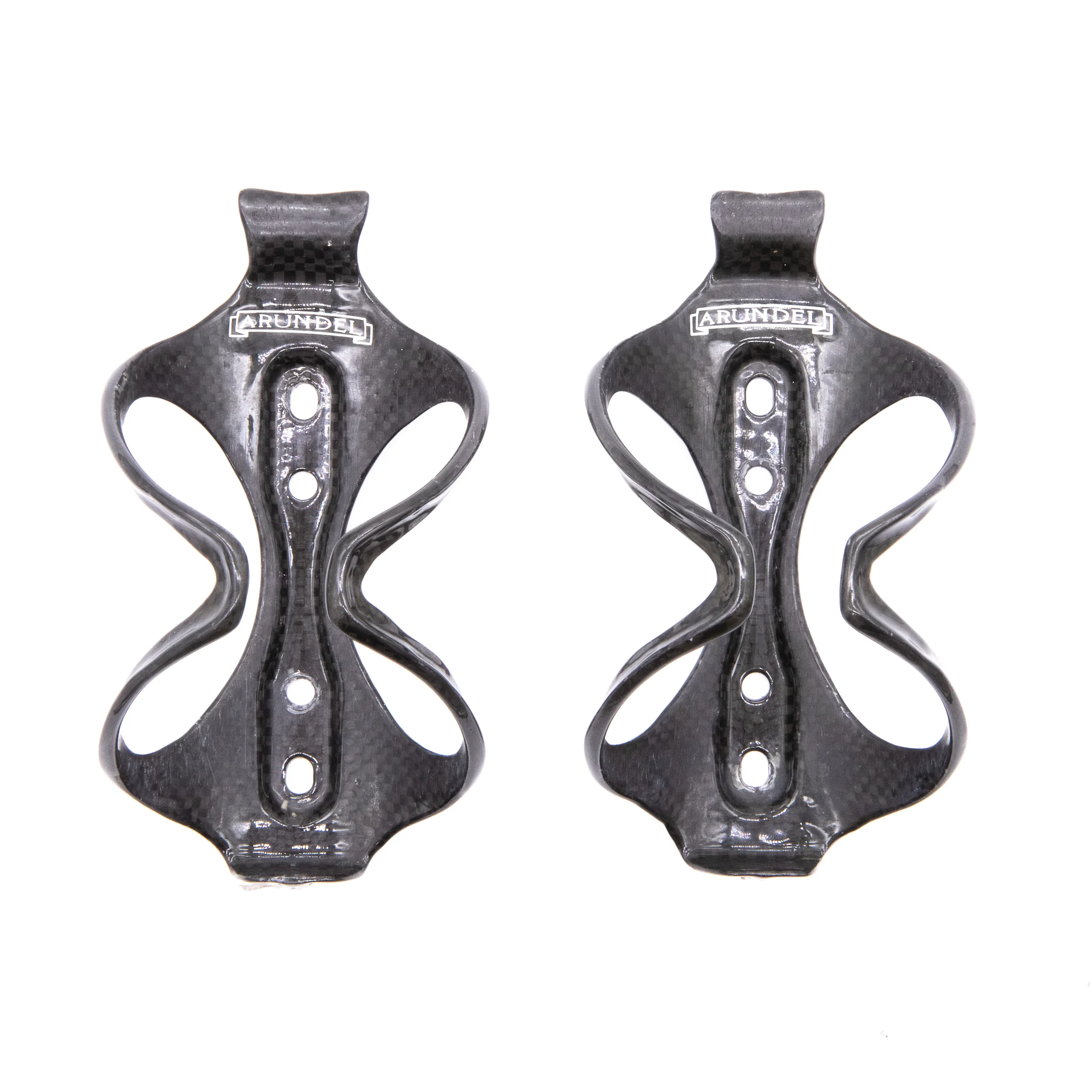 Arundel Mandible 3K Weave Gloss Carbon Bottle Cage Pair 59g