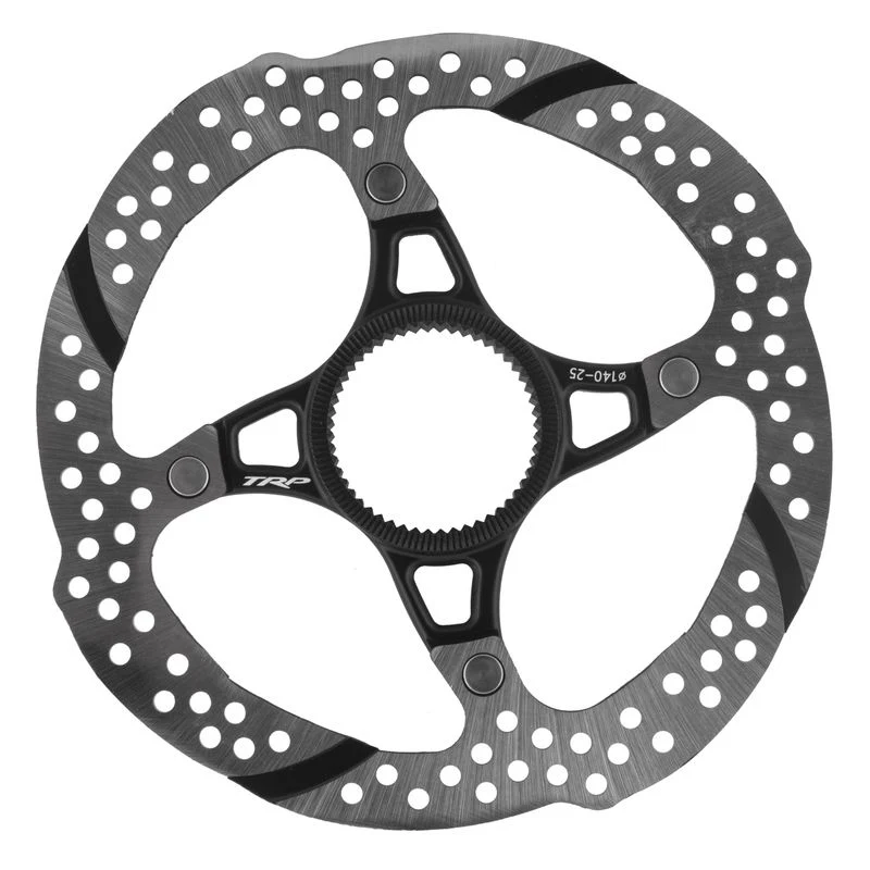 TRP 25 Disc Brake Rotor - 140mm, Center Lock, Silver/Black