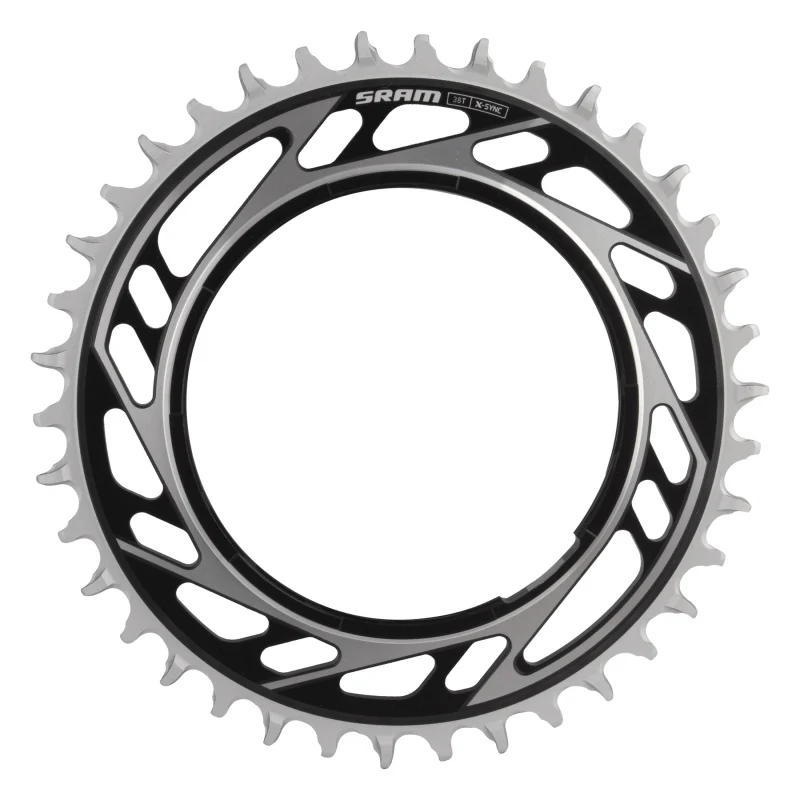 SRAM RED XPLR X-Sync Thread Mount Chainring -38t 12/13-Speed Thread Mount For RED XPLR AXS PM Spider 6.5mm Offset BLK/Silver E1