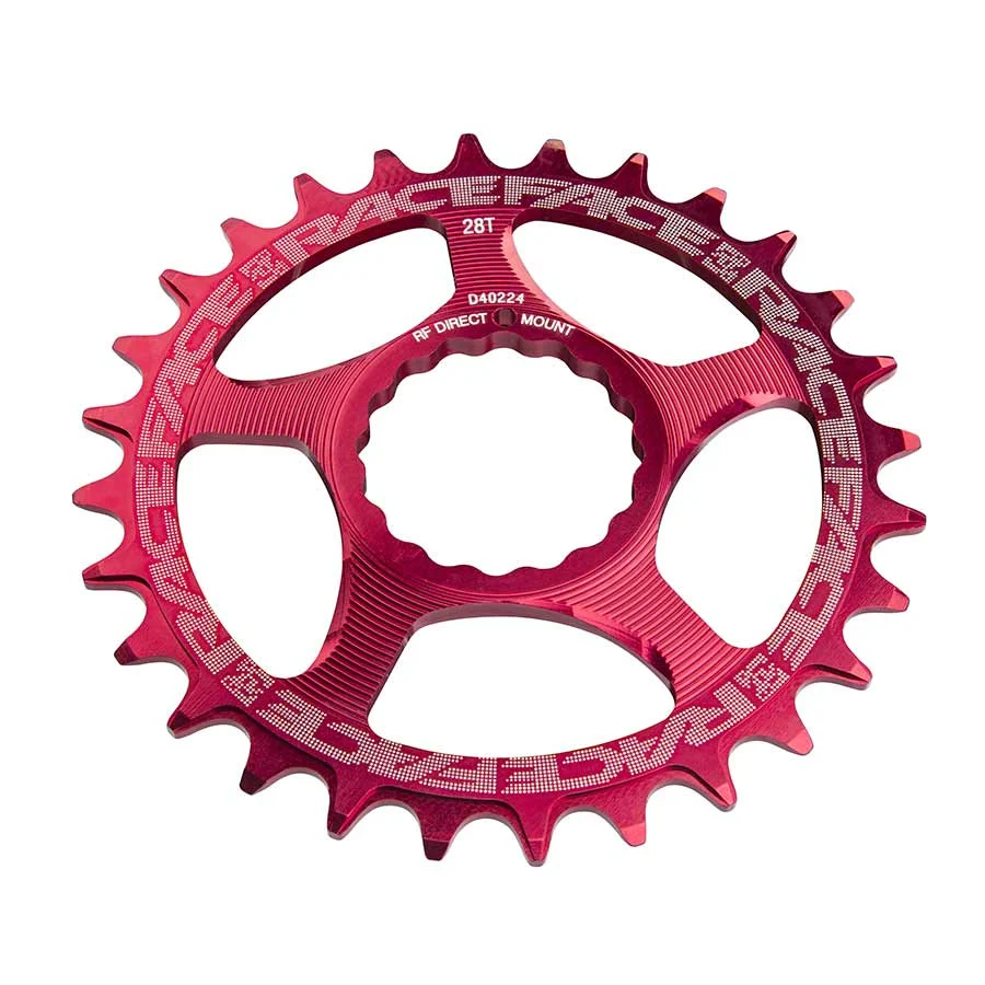 Race Face Narrow Wide Chainring: Direct Mount CINCH 32t Red