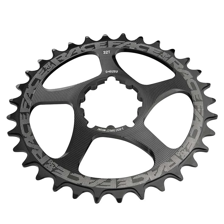 Race Face Narrow Wide Chainring: Direct Mount 3-Bolt Compatible 30t Black