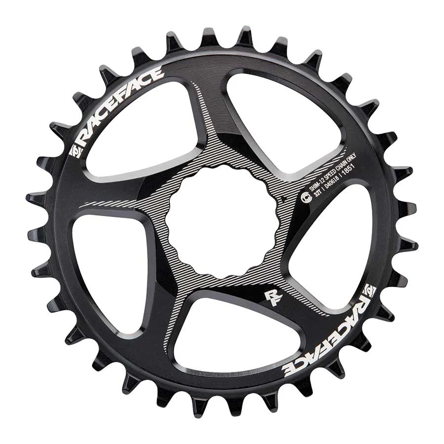 Race Face Narrow Wide Direct Mount CINCH Aluminum Chainring - Shimano 12-Speed requires Hyperglide+ compatible chain 32t BLK