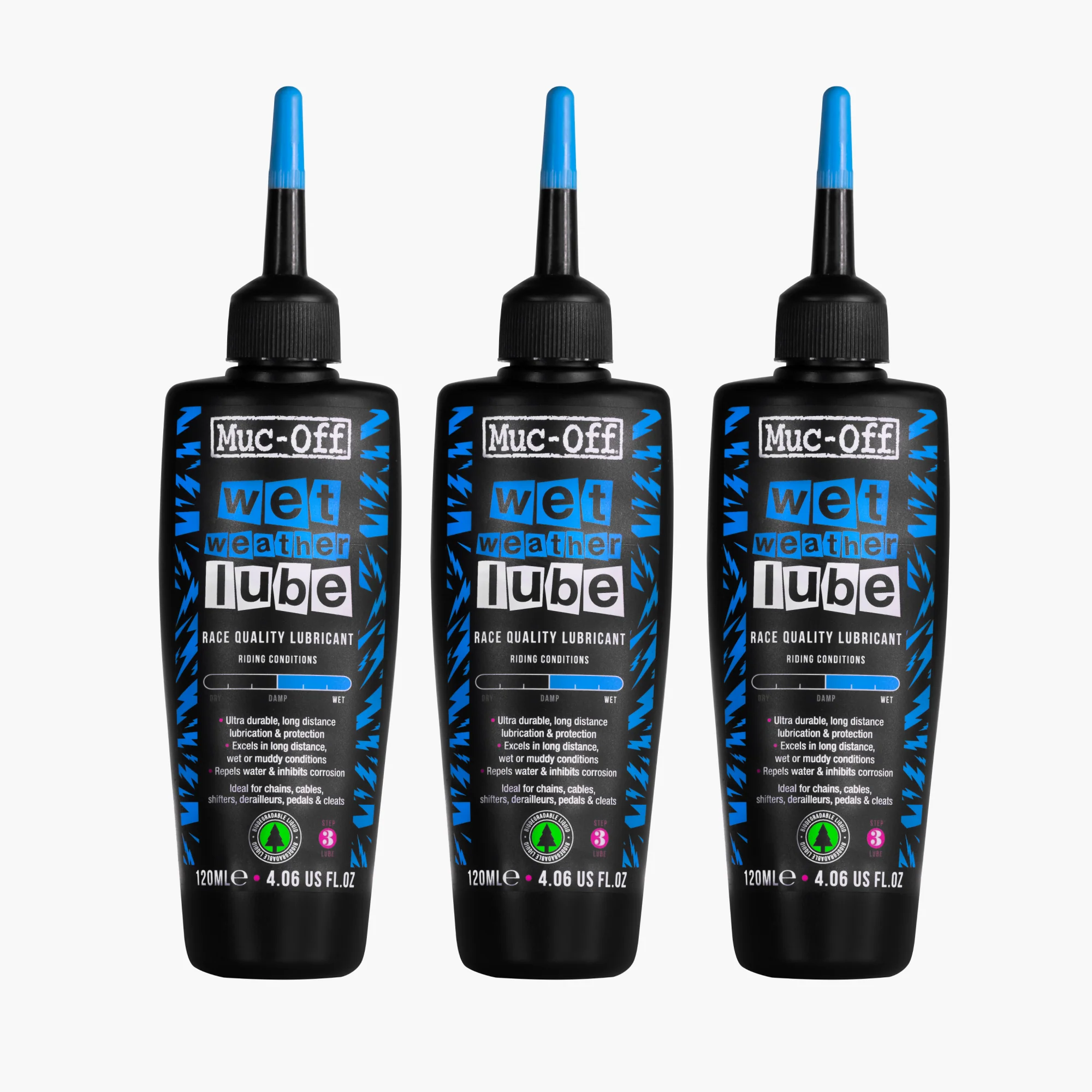 3 x Wet Weather Lube 120ml
