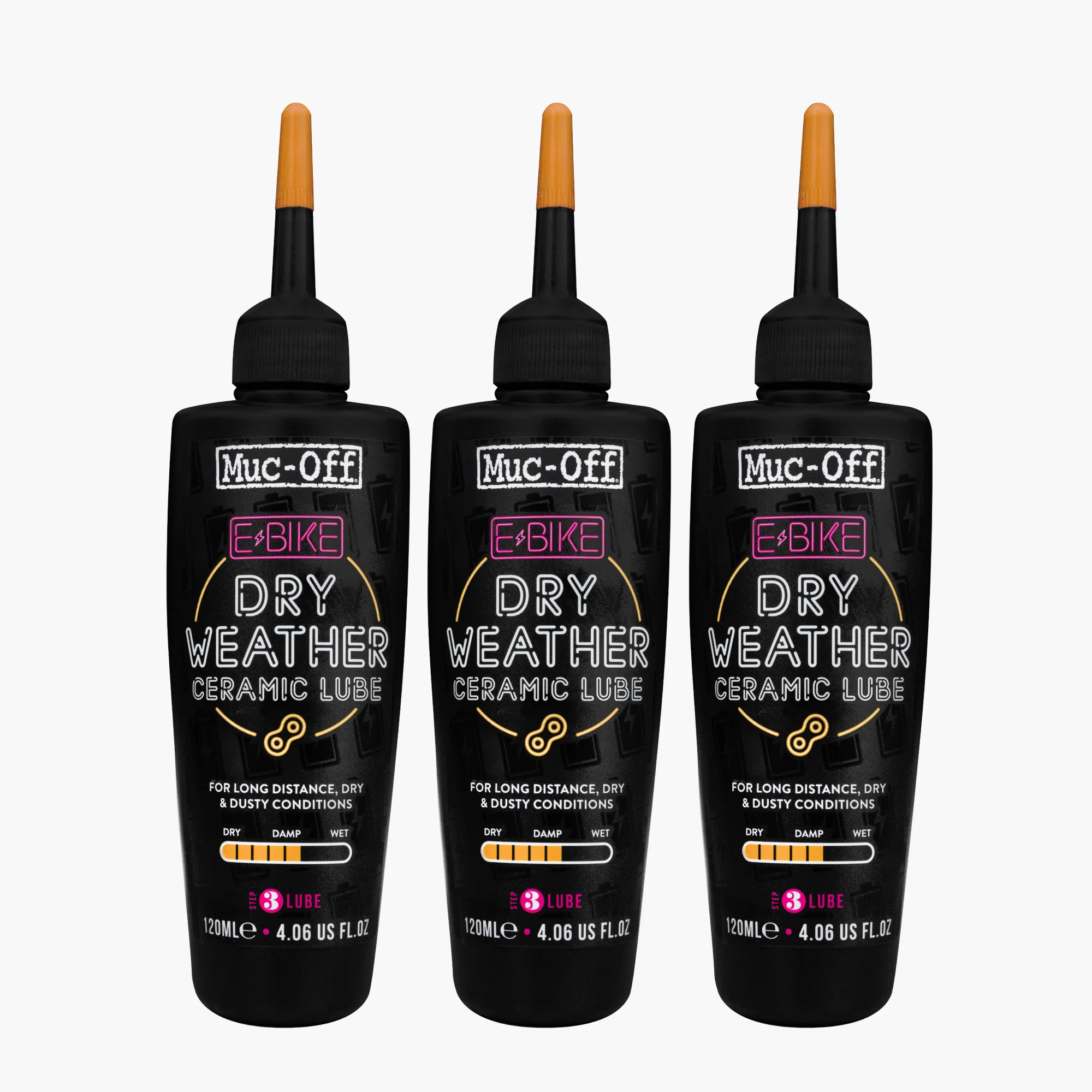 3 x eBike Dry Chain Lube 120ml