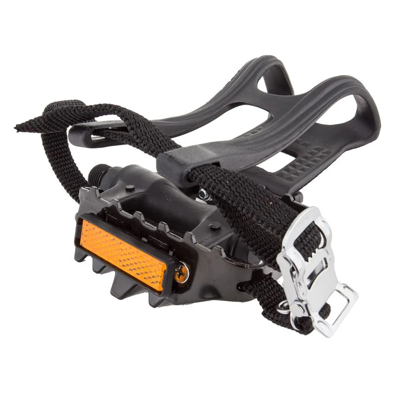 PEDALS SunLite Moutain Bike LOPRO PL/STL wCLP&STRPS