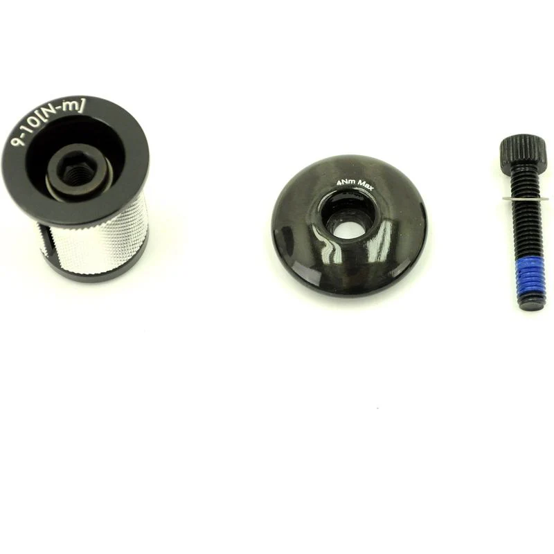 CARBON FIBER Bike Headset Top Cap // Includes Expander Plug For Carbon Steerer