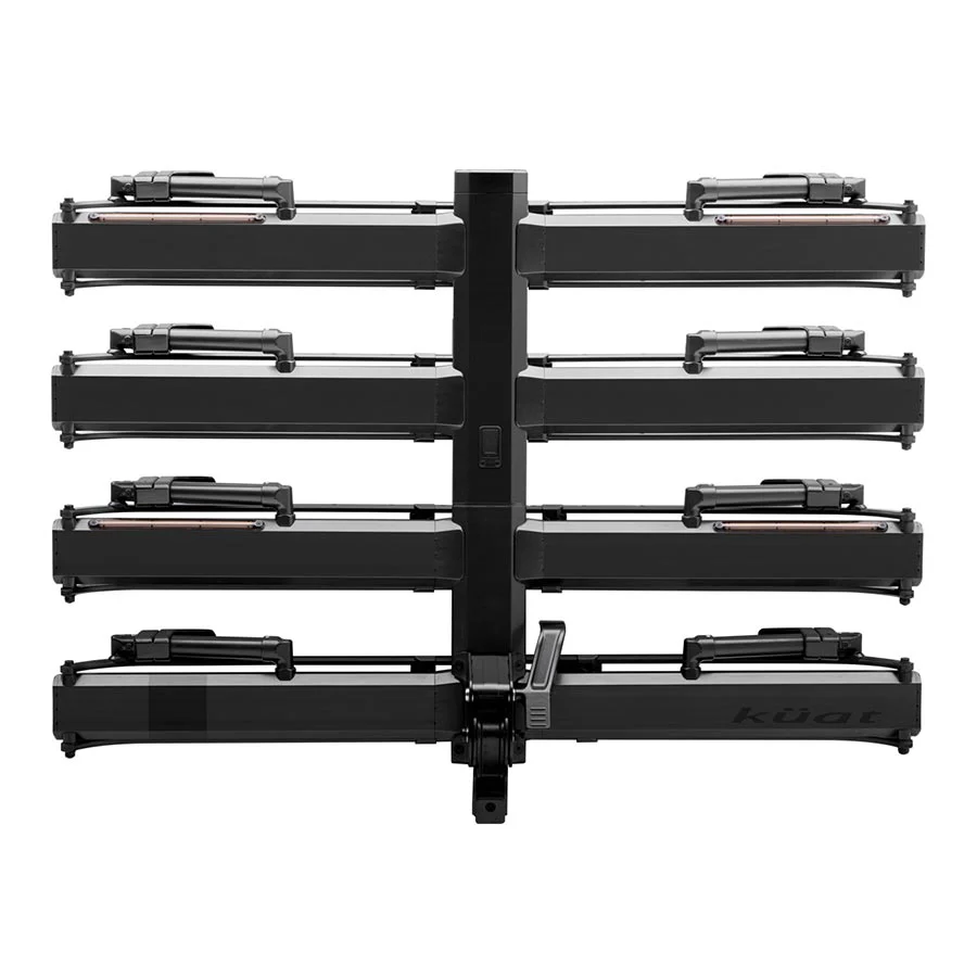Kuat Piston Pro X Hitch Bike Rack Add-On - 2-Bike LED Lights 4-Pin Plug Kashima Coat Galaxy Gray
