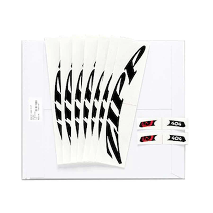 Zipp Speed Weaponry Zipp Decal Set - Disc / 808 Matte Black Logo Complete for One Wheel