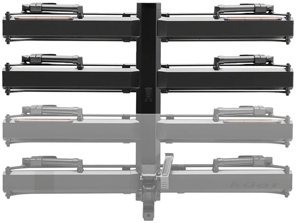Kuat Piston Pro X Hitch Bike Rack Add-On - 2-Bike, LED Lights with 4-Pin Plug, Kashima Coat, Galaxy Gray