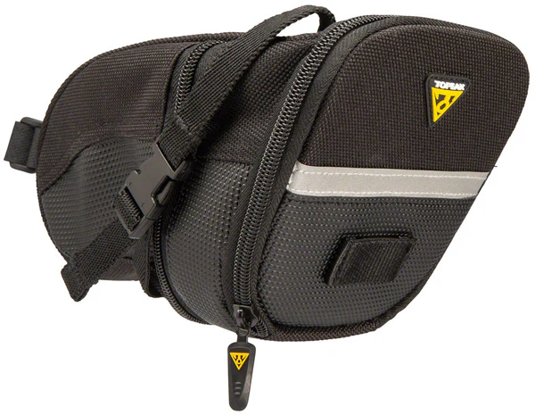 Topeak Aero Wedge Seat Bag Strap/On: Large, Black