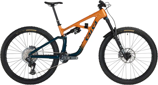 Salsa Blackthorn 145 C GX AXS Transmission Bike - 29", Carbon, Slate / Terracotta, Large