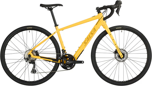 Salsa Confluence Drop Bar GRX 600 2x Ebike - 700c, Aluminum, Yellow, 55cm