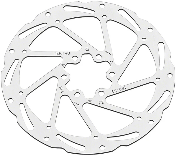 Tektro TR180-52 Disc Rotor - 180mm, 6-Bolt, 1.8mm Thickness, For 2-Piston Calipers