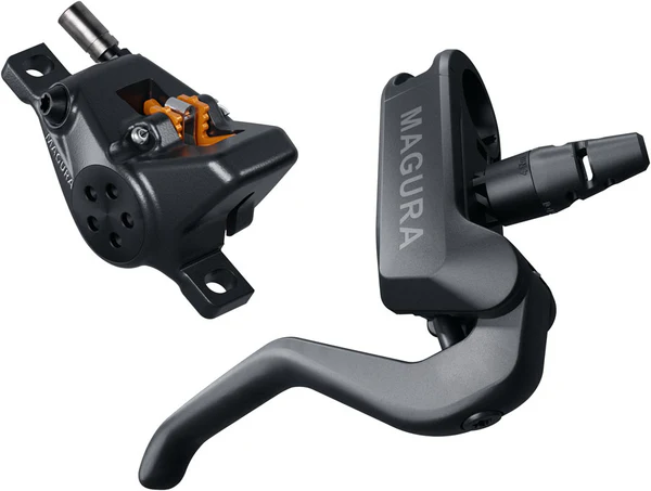 Magura MT A2 Disc Brake and Lever - Rear/Right, Post Mount, 2-Piston Caliper, Black