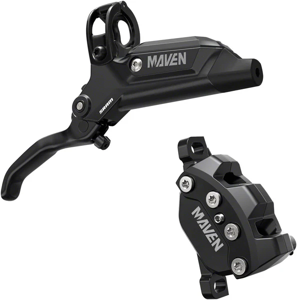 SRAM Maven Base Disc Brake and Lever - Front, 950mm Hose, Post Mount, 4-Piston, Aluminum Lever, SS Hardware, Diffusion