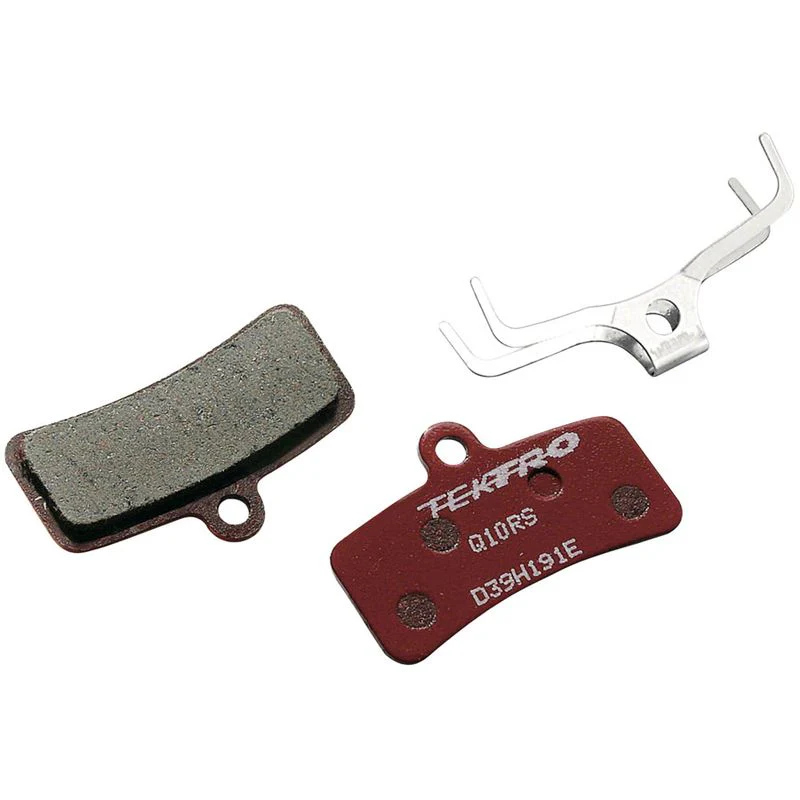 Tektro Q10RS Disc Brake Pad - Resin, For Use With 4-Piston Calipers, Red