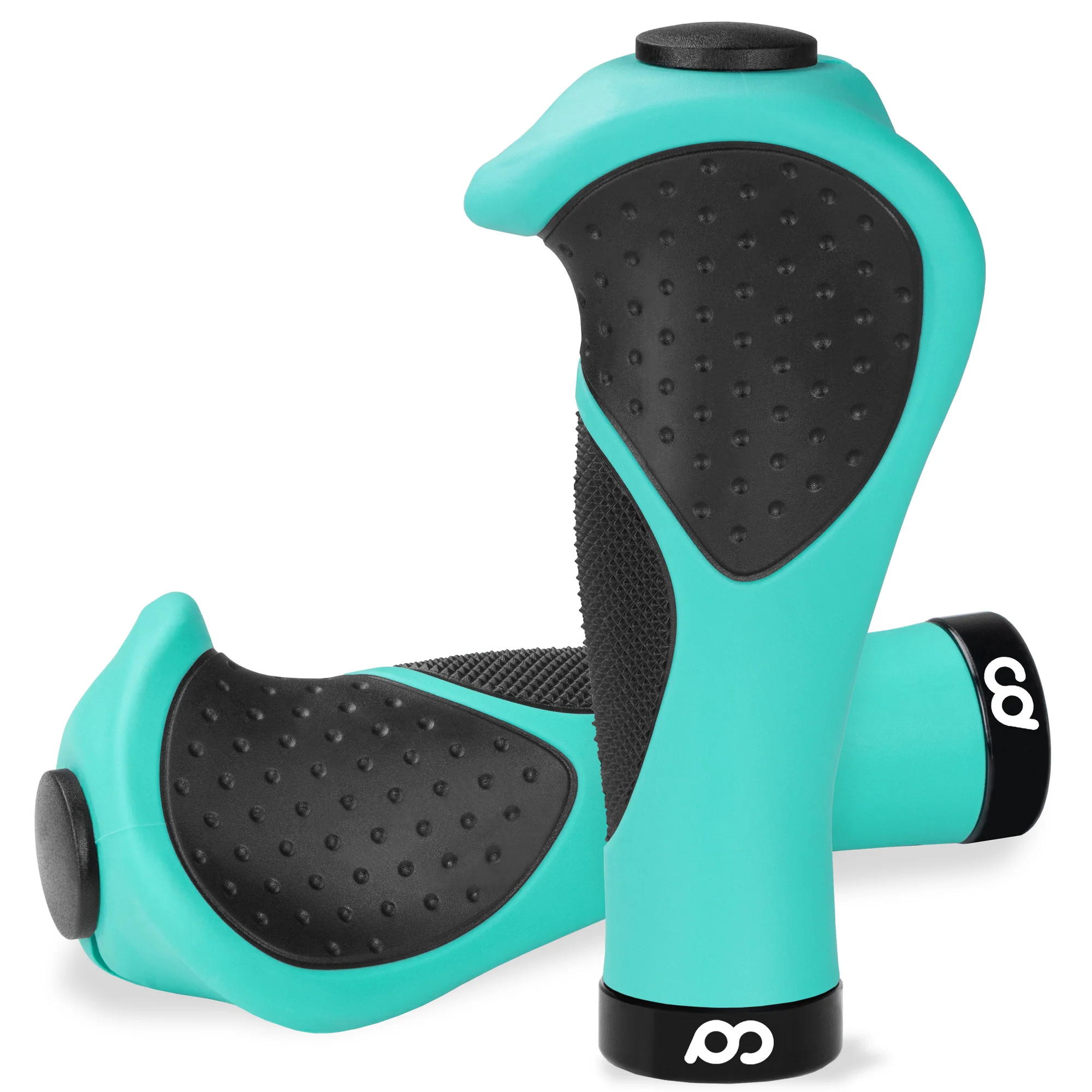 CyclingDeal Mountain Bike Grips Bicycle Handlebar Grips - Ergonomic Bike Grips Anti-Slip Design for MTB Grips - Soft Gel Bike Handlebar Grips - Quality Bike Handle Grips - in Turquoise Green