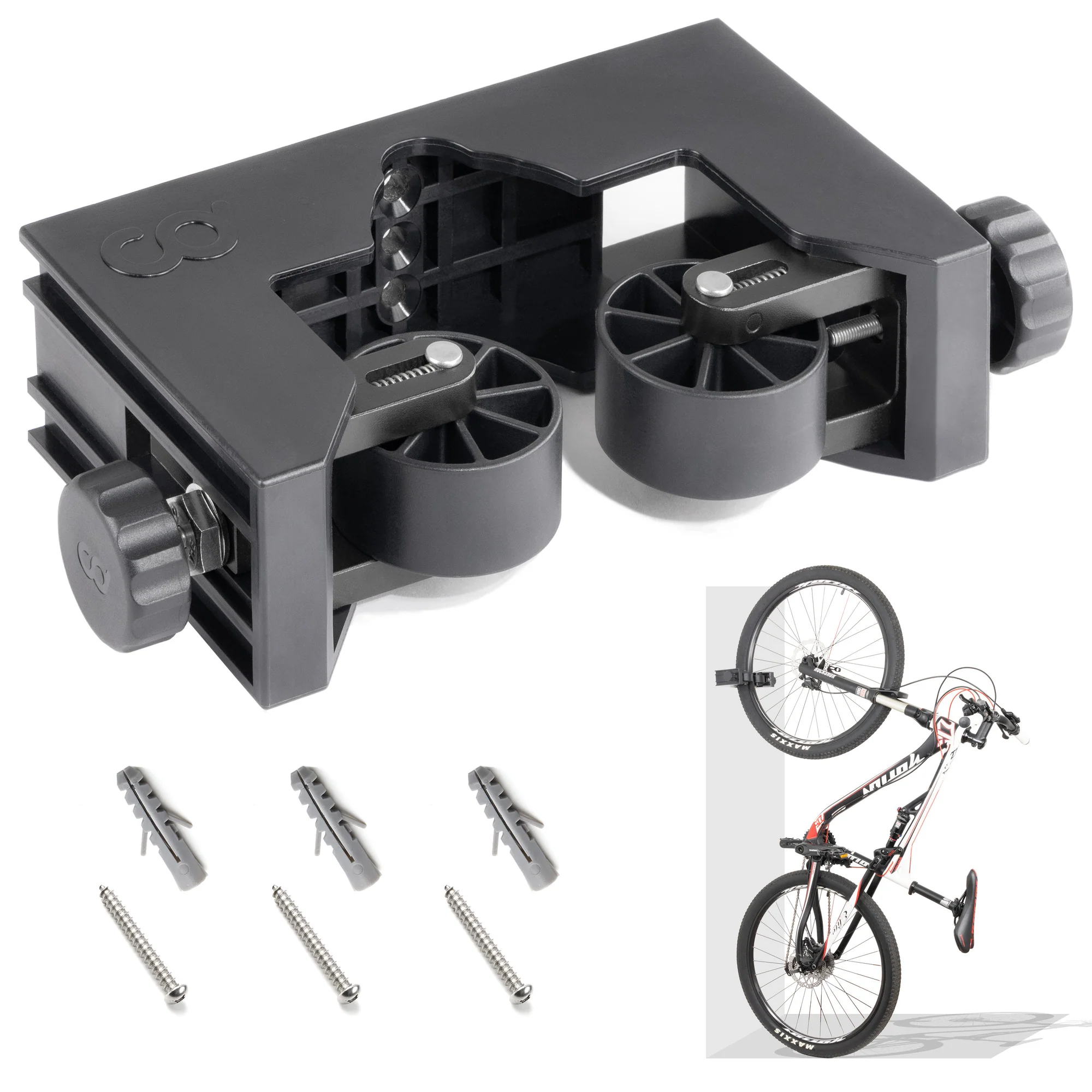 CyclingDeal Bike Tire Bicycle Clip Storage Wall Mount Rack - Premium Quality Clip for Outdoor & Indoor - Safe & Secure for Storing Road Mountain Bikes in Garage or Home - MTB 1.5"-2.4" (Pack of 1)