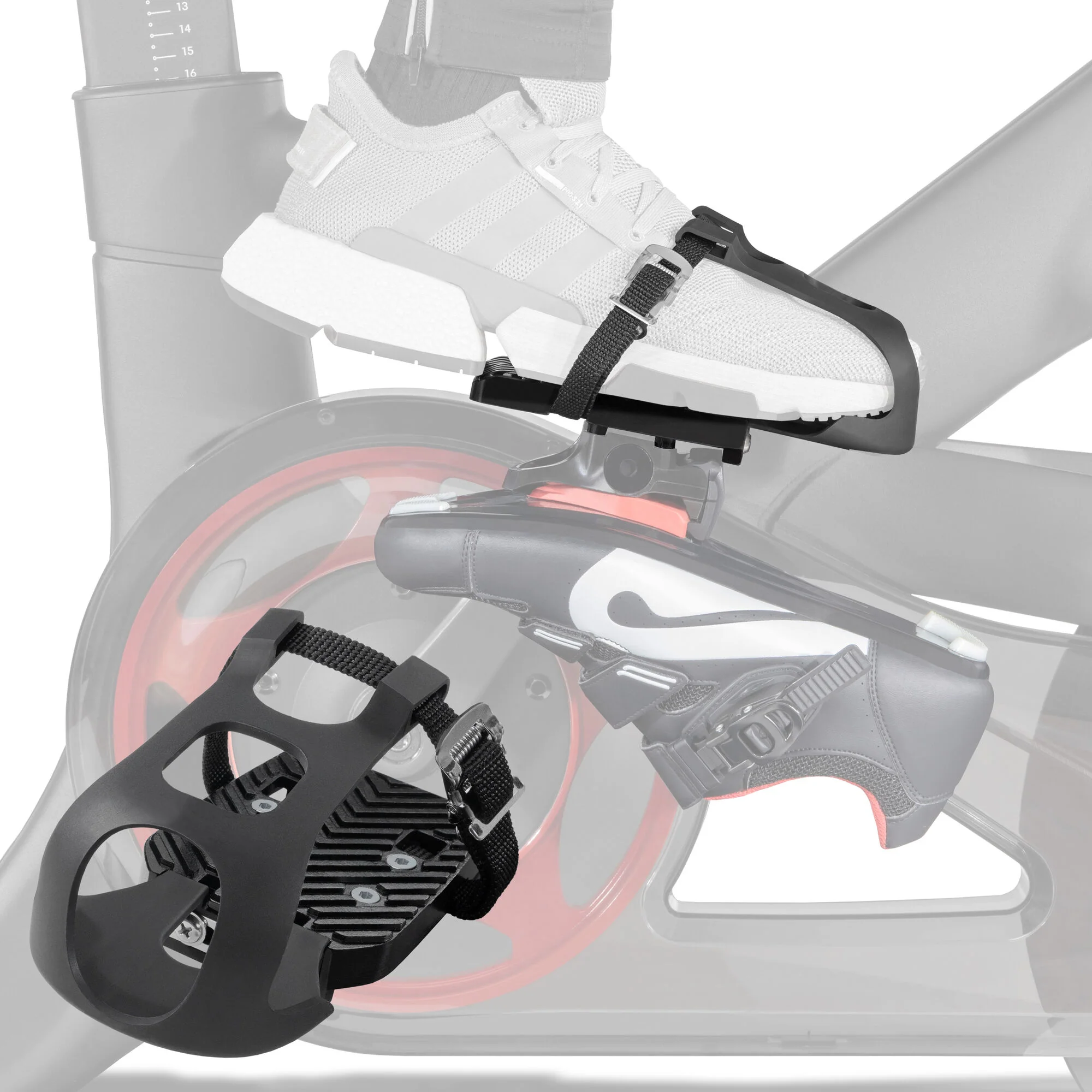 CyclingDeal Bike Bicycle Toe Clips Cage ONLY - Compatible with Peloton Bike & Bike+ Pedals Adapters - Convert Look Delta Pedals to Dual Function Pedals - Ride with Sneakers - New Version