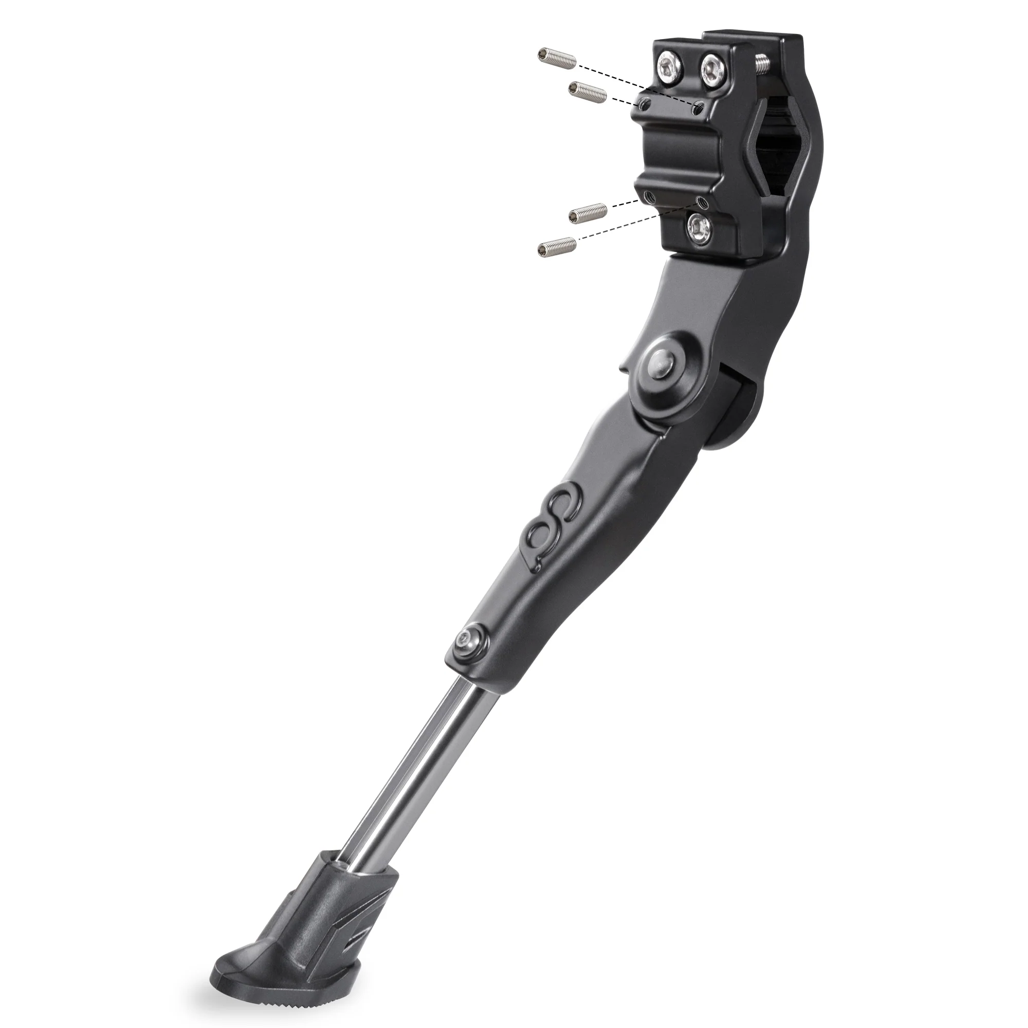 CyclingDeal Adjustable Bicycle Kickstand Rear Mount Type - for Mountain Bikes MTB & 700C Road Hybrid Bikes Kids Bikes - Premium Quality Aluminium Alloy with New Clamp Design - for 16"-20" Kids Bikes