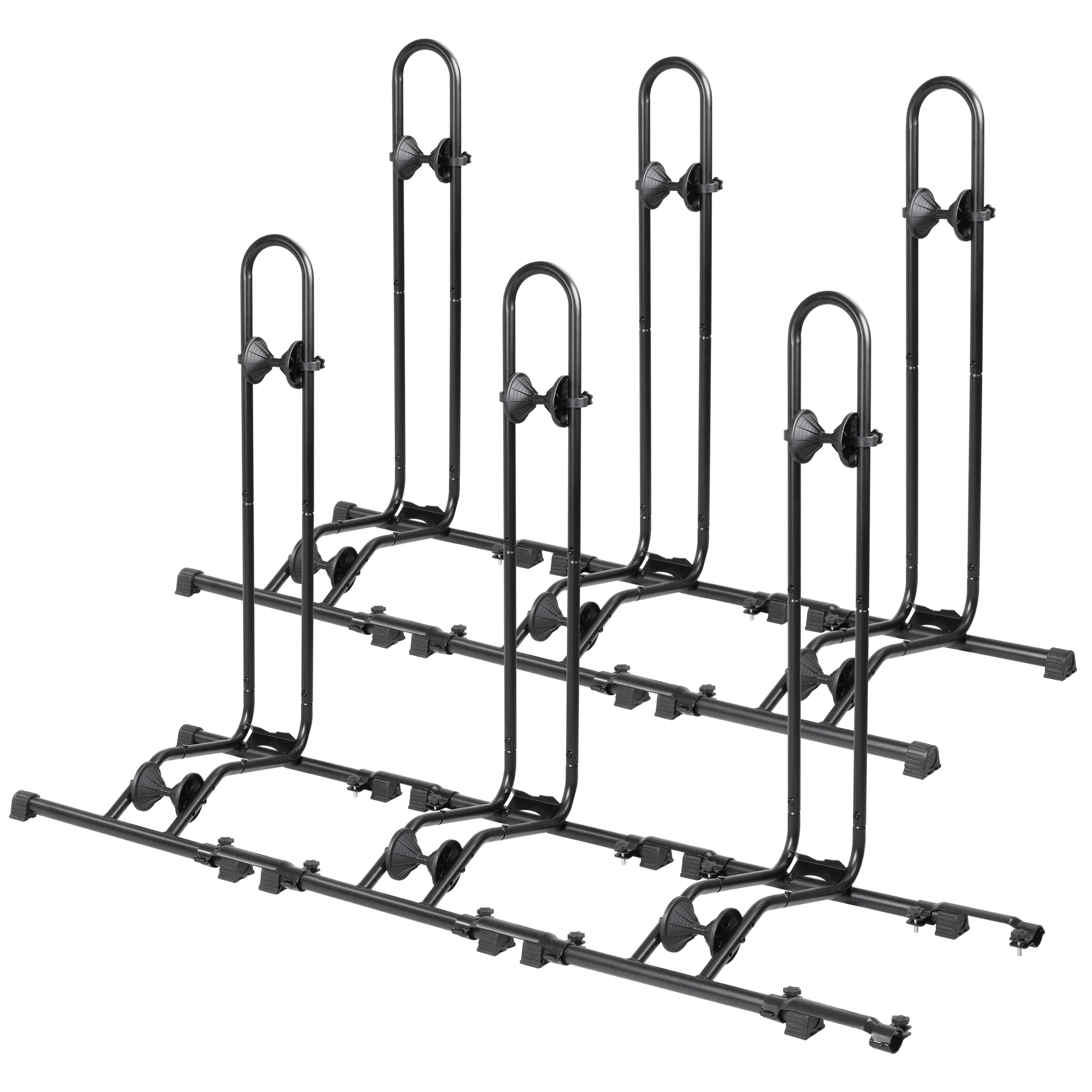 CyclingDeal Bike Floor Stand Parking Rack - for 20"-29" Mountain MTB & Road Bikes with Tire Width up to 2.4" or 5" Fat Bike - Bicycle Indoor Outdoor Garage Storage - Max Tire Width 2.4” for 6 Bikes
