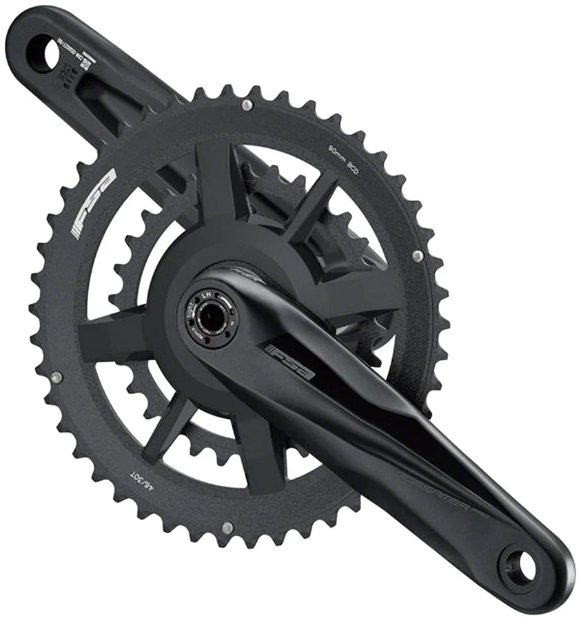 FSA Gossamer Pro AGX+ 2x Crankset - 170mm 11-Speed 46/30t DM/90 BCD 24mm MegaExo Spindle N11 BLK