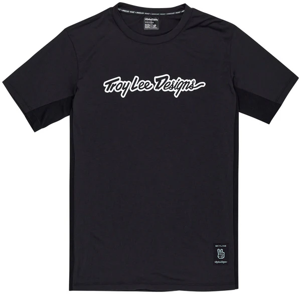 Troy Lee Designs Skyline Short Sleeve Ride Tee Signature Black, X-Large