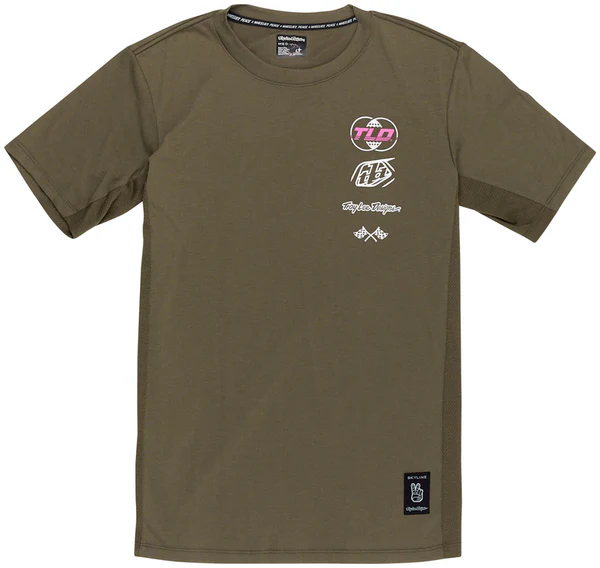 Troy Lee Designs Skyline Short Sleeve Ride Tee Worldwide Caper, Large