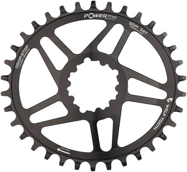 Wolf Tooth Components Drop-Stop Elliptical Chainring 34T for SRAM GXP Direct Mnt
