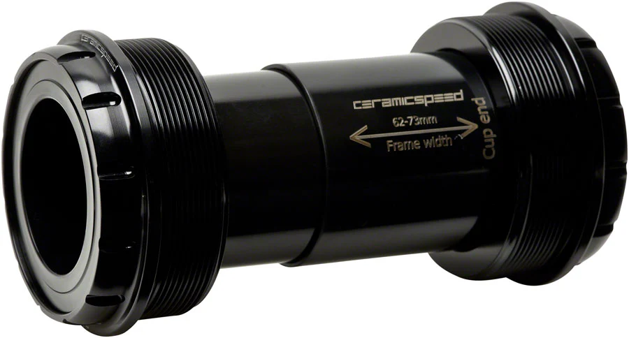 CeramicSpeed T47/73 Bottom Bracket - Shimano MTB Coated Races Black