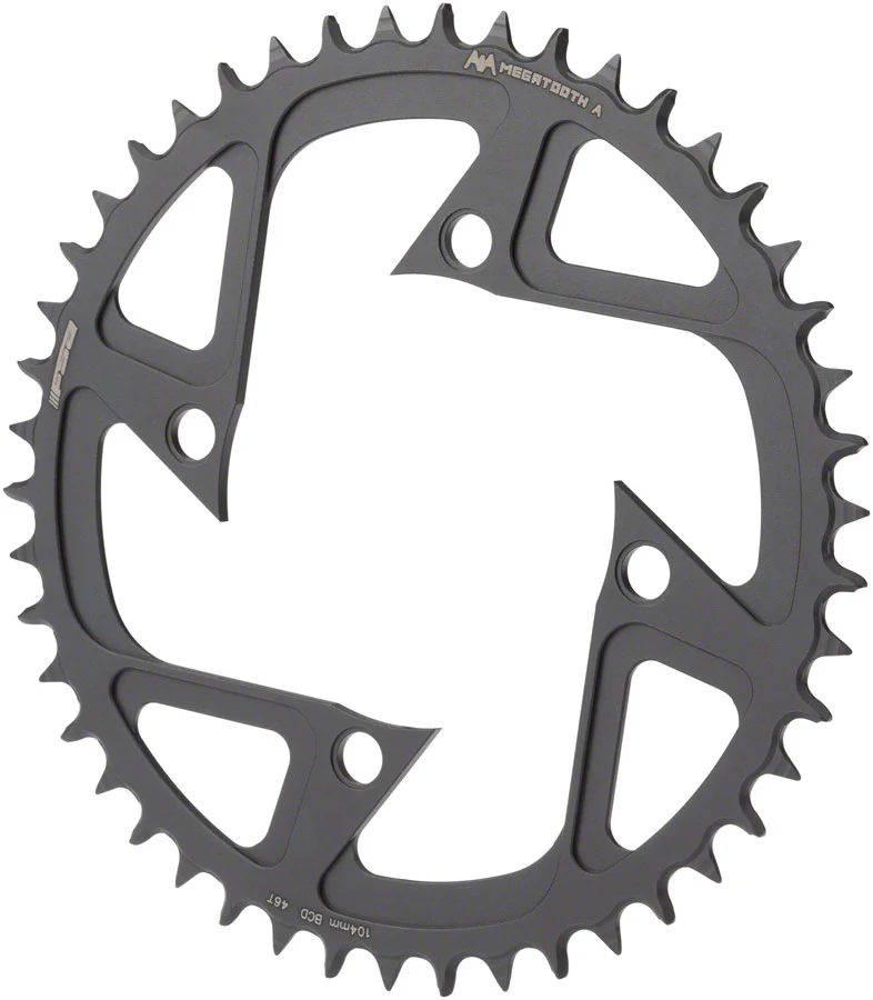 FSA Ebike MegaTooth Chainring Bosch Gen 4 - 46t 104 BCD 4-Bolt Aluminum BLK