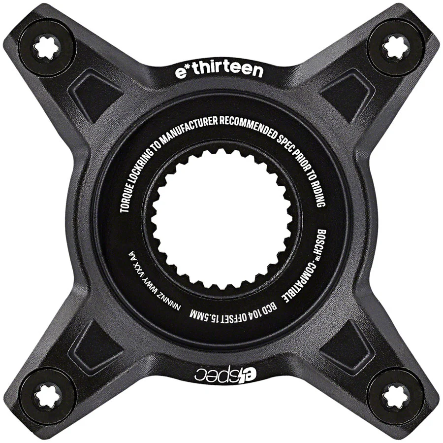 E*thirteen e*spec 104BCD Aluminum Direct Mount Spider - 104BCD 55mm CL Incl. Bolts Bosch Gen4 BLK