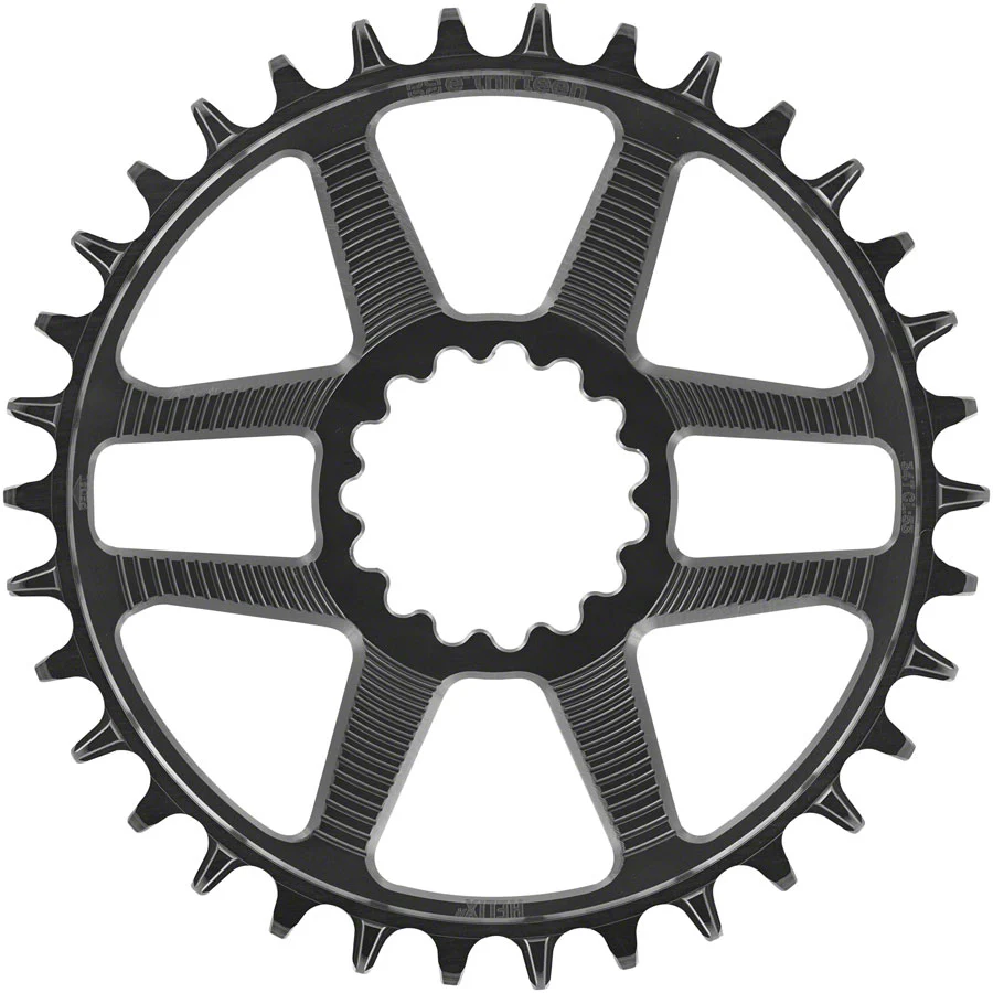 E*thirteen Helix R Chainring - 34t 11/12-Speed 52/55mm Flip Flop CL 3.5mm Offset DM BLK