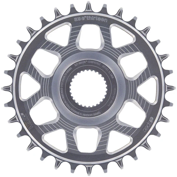 e*thirteen Helix Race e*specChainring - Bosch SX / Gen4 CX Direct Mount, 15mm Offset, 32T, 11/12 Speed, Silver