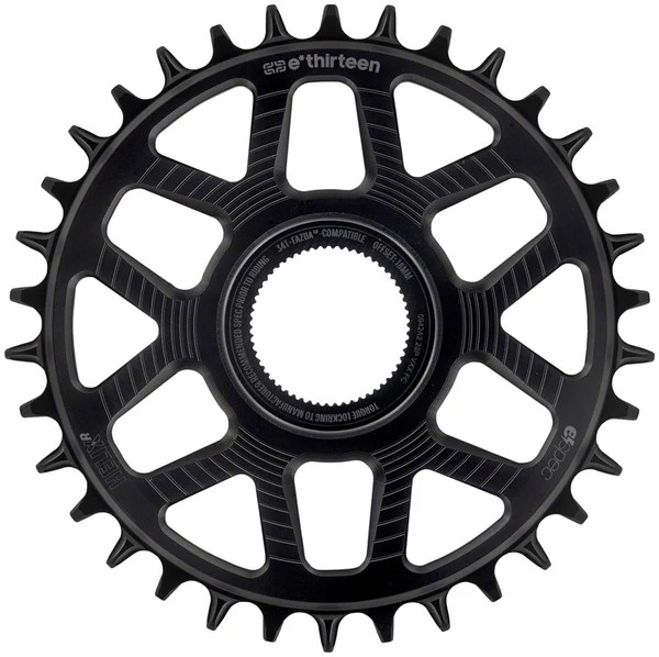 e*thirteen Helix Race e*specChainring - Fazua Ride 60 Direct Mount, 18mm Offset, 34T, 11/12 Speed, Black