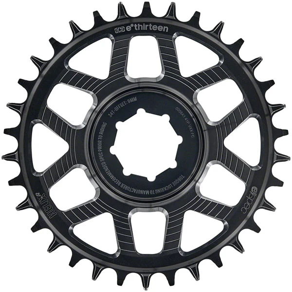 e*thirteen Helix Race e*specChainring - Turbo Levo 2.1/2.2, 9mm offset, 34T, 11/12 Speed, Black