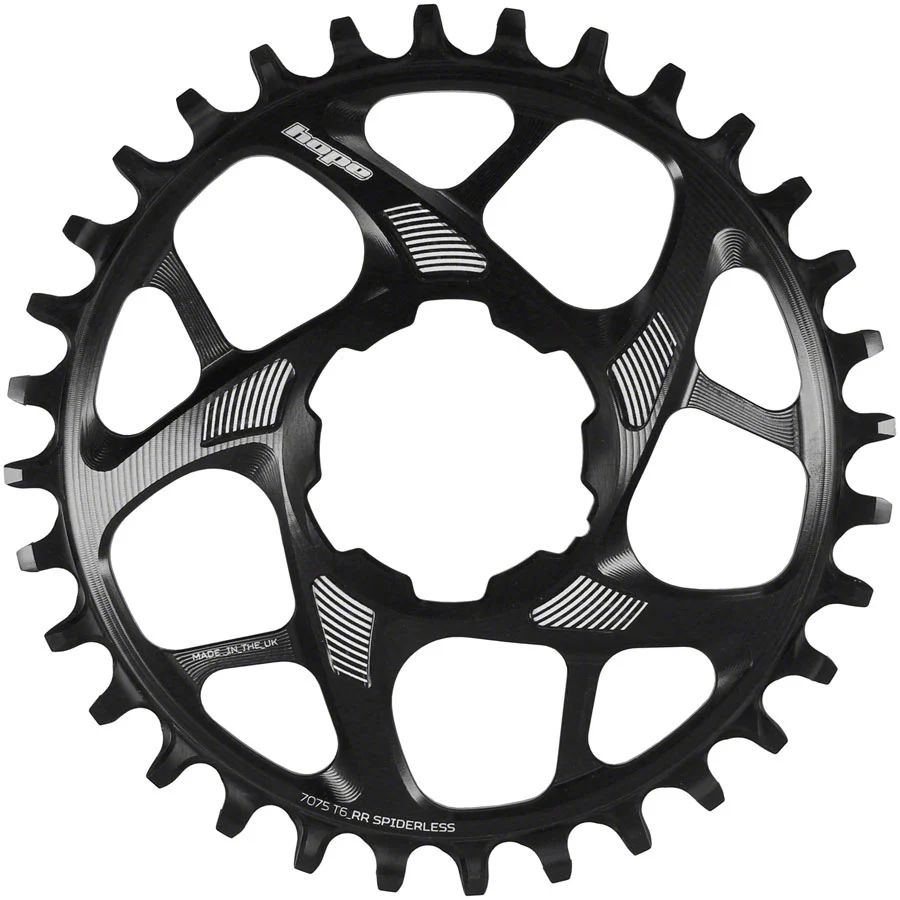 Hope Spiderless Retainer Chainring - 28tDirect Mount R22 Black