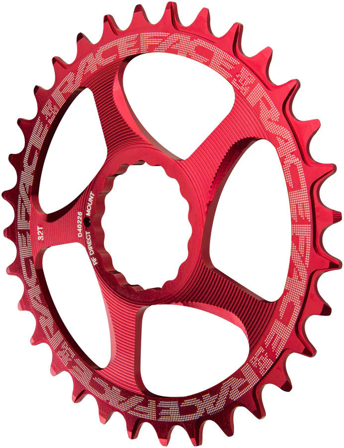 Race Face Narrow Wide Chainring: Direct Mount CINCH 34t Red