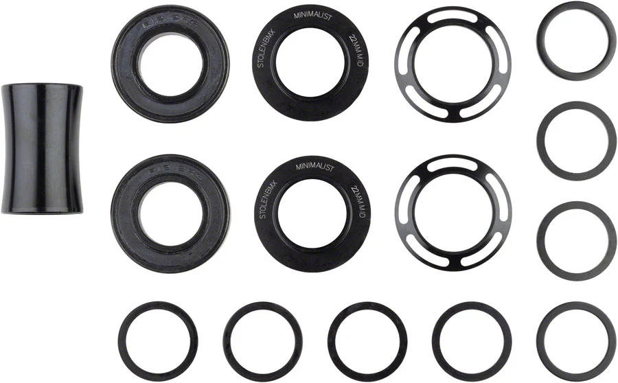 Stolen Minimalist Bottom Bracket - Mid 22mm Black