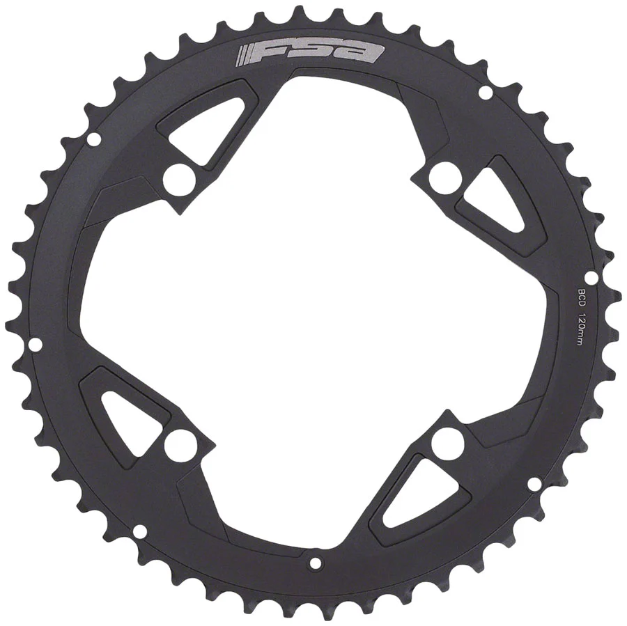 FSA Gossamer Pro ABS Road Chainring - 50t Outer Ring 120mm BCD 4-Bolt Aluminum N11 BLK
