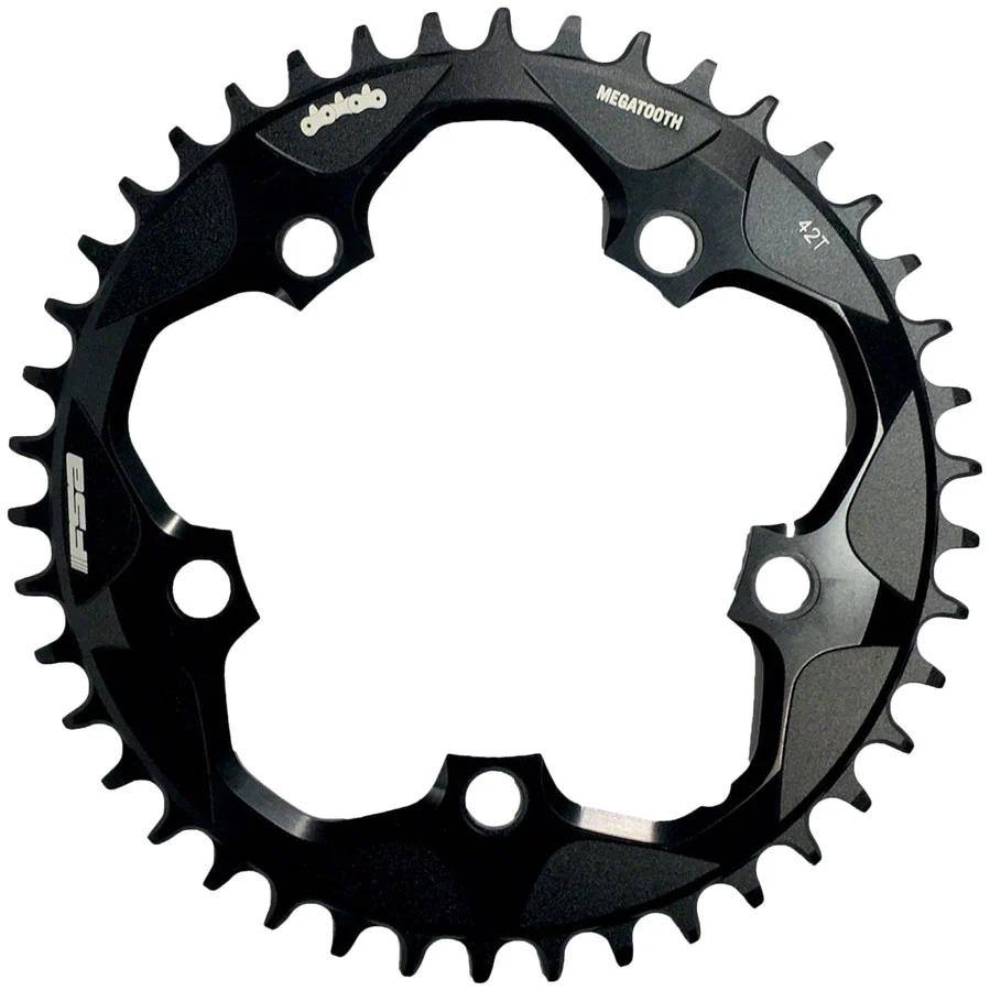 FSA Super Road Megatooth Chainring - 42t 110mm BCD 5-Bolt Aluminum For 1x11-Speed BLK