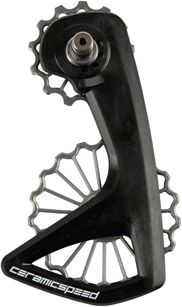 CeramicSpeed OSPW RS Pulley Wheel System for Shimano 9250/8150 - Coated Races, 3D Printed Ti Pulley, Carbon Cage, Ti