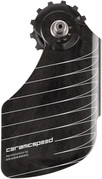 CeramicSpeed OSPW Pulley Wheel Aero Alpha System for Shimano 9250/8150 - Coated Races, Aluminum Pulley, Carbon Cage,