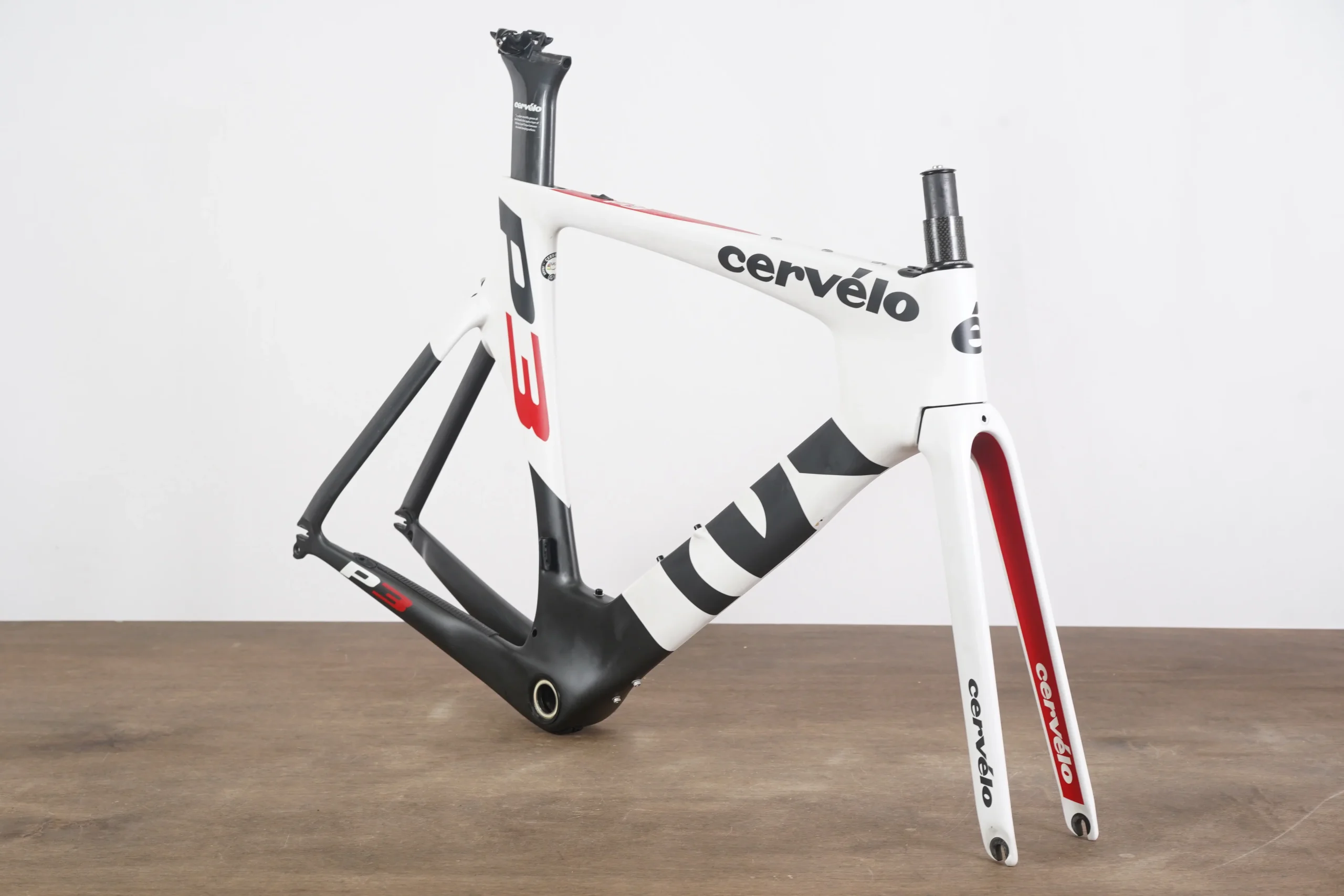 54cm Cervelo P3 Carbon Aero Rim Brake TT Triathlon Frameset